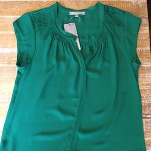 Emerald Green Daniel Rainn Cap Sleeve Blouse, MP